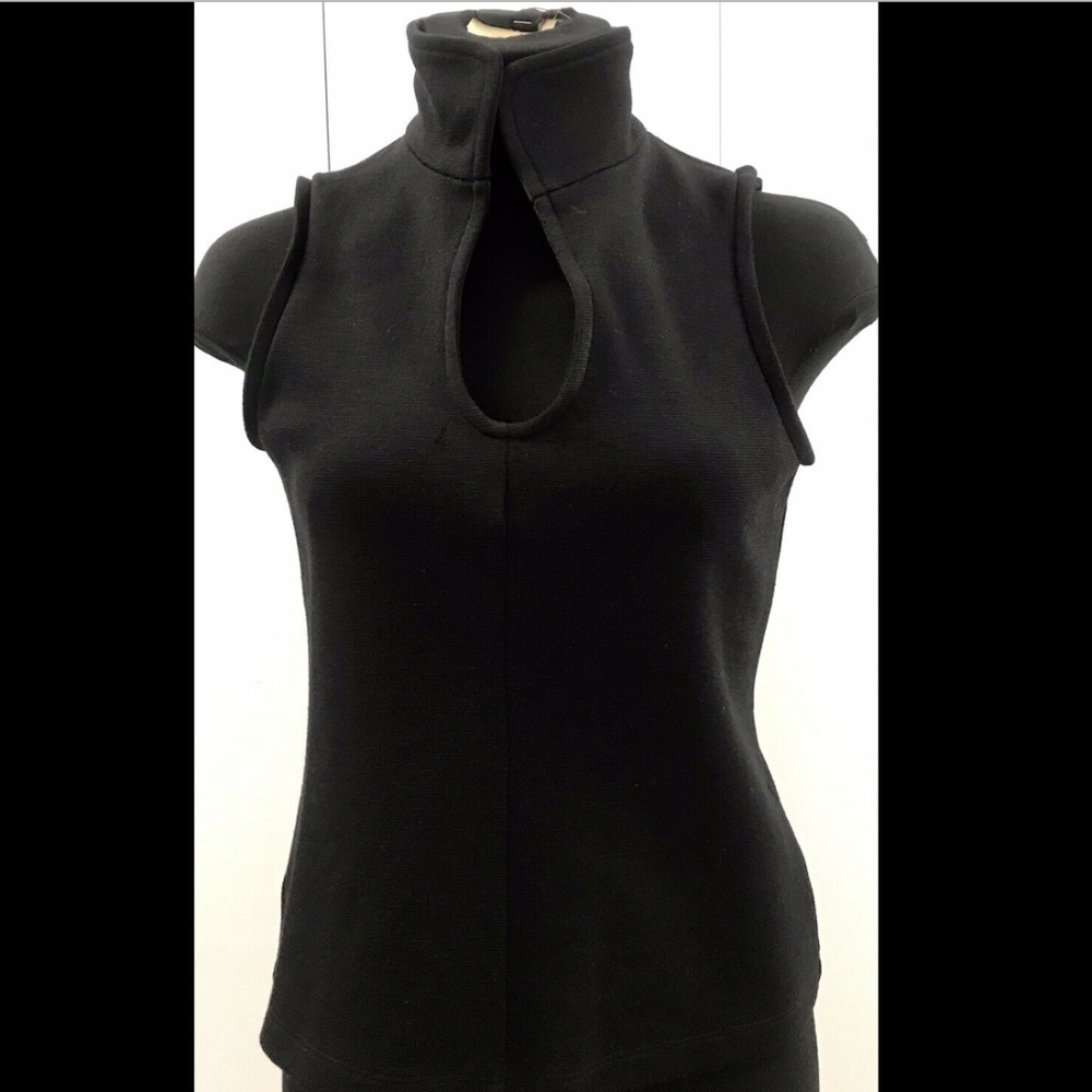 David RODRIGUEZ 100% Virgin Wool Black Blouse